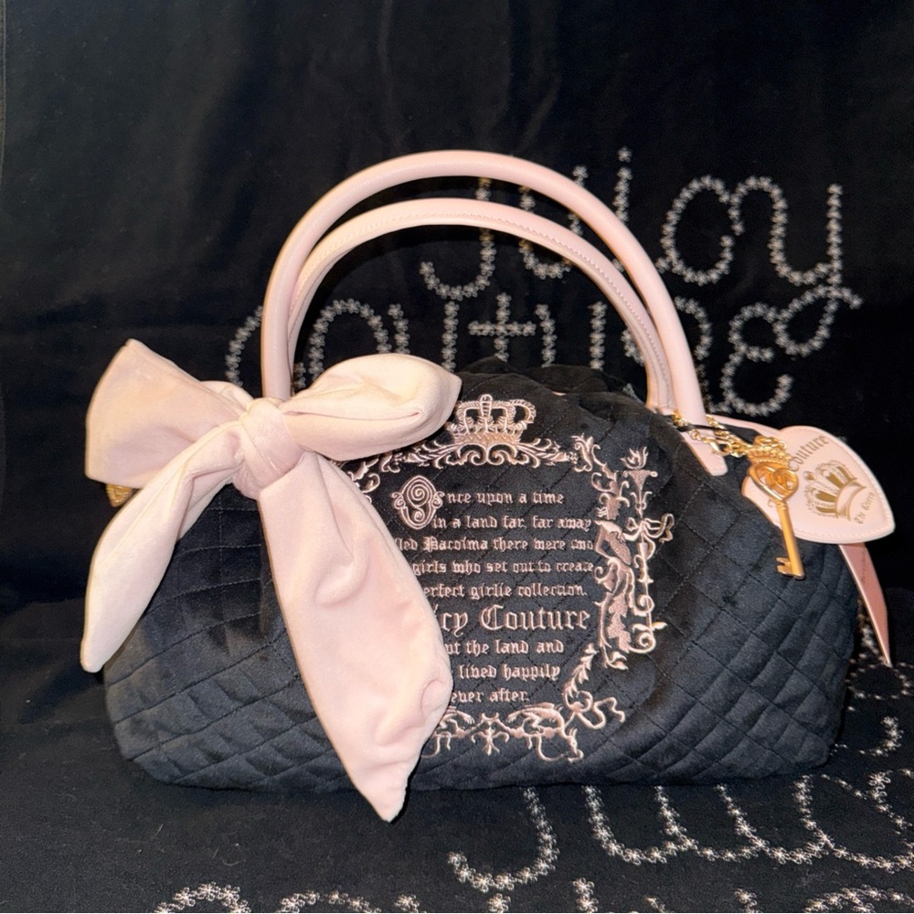 Juicy Couture Fairytale Juicy tale Bowler Once Upon A Time Liquorice Quilted bag